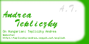 andrea tepliczky business card